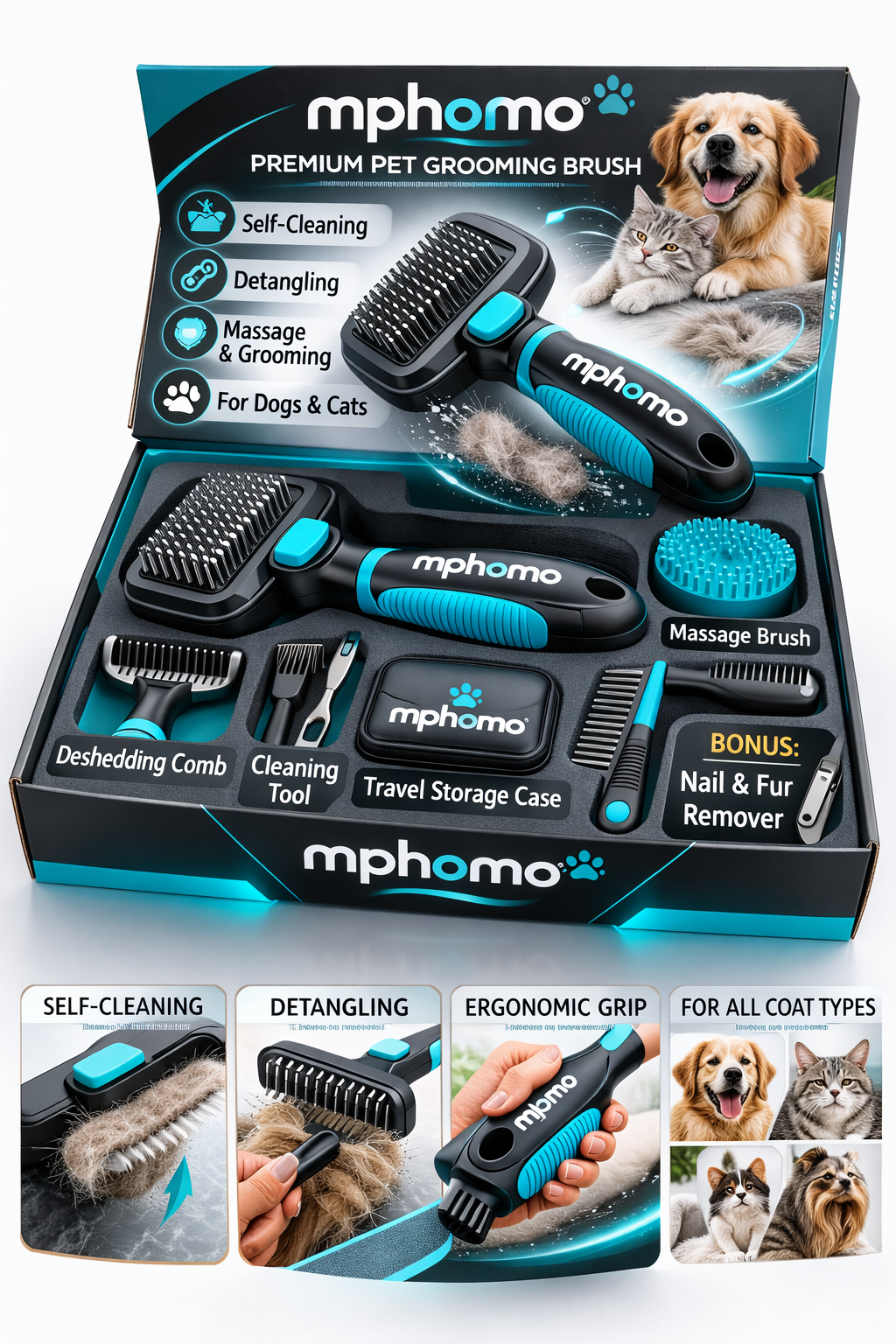 🐾 Mphomo ProGroom Complete Pet Grooming Kit