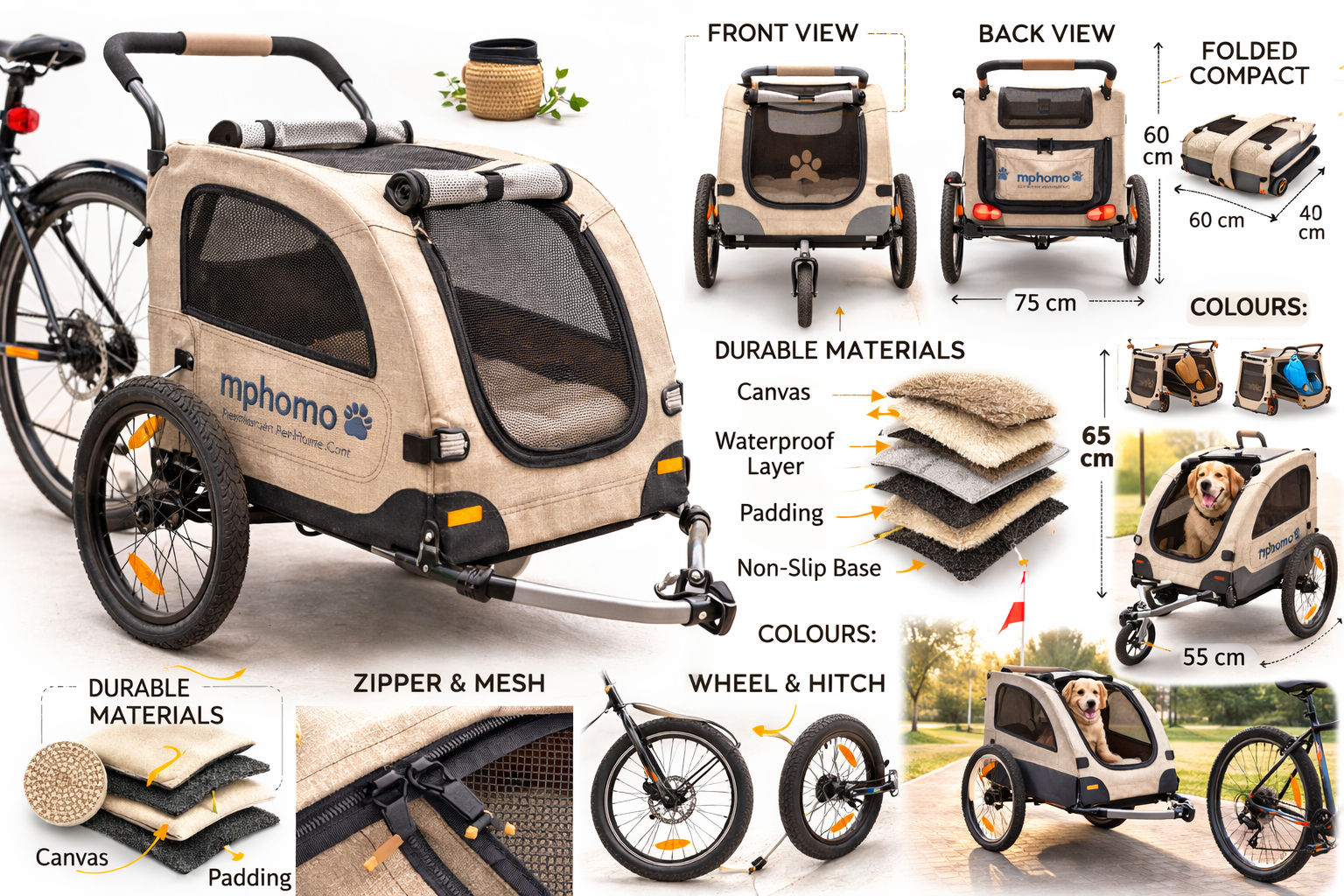 🐾 Mphomo AdventureRide Pet Stroller
