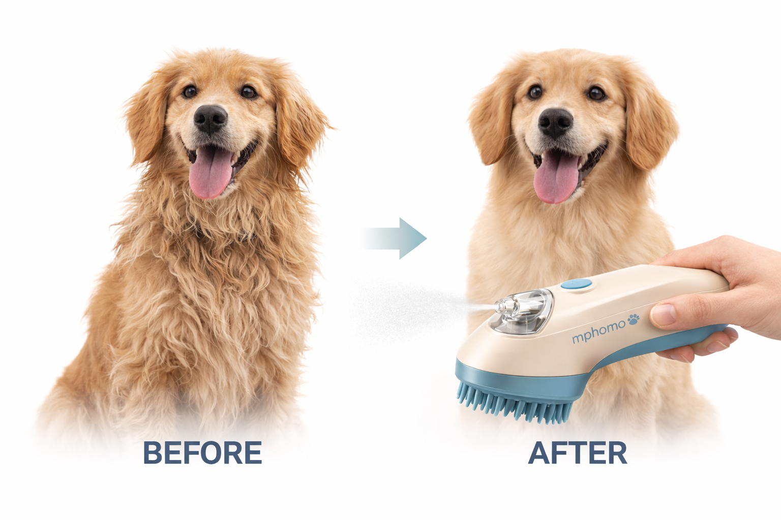 🐾 Mphomo MistCare Grooming Spray Brush